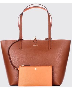 Ralph Lauren Reversible Faux Leather Bag - Orange