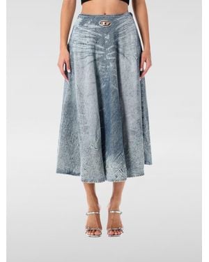 DIESEL De-Annet Denim Midi Skirt - Blue