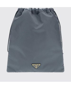 Prada Recycled Nylon Bucket Bag - Blue