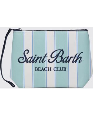 MC2 Saint Barth Aline Striped Polyester Pouch - Blue