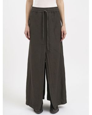 Andrea Ya'aqov Linen And Cotton Skirt - Brown