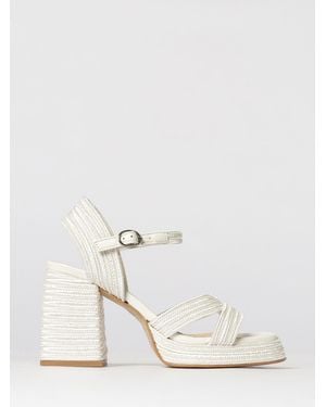 Castañer Woven Jute Sandals - White