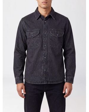 Filson Cotton Denim Shirt Jacket With Patch Pockets - Blue