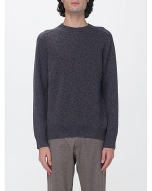 Luciano Barbera Pure Cashmere Crewneck Jumper With A Slim Fit - Blue