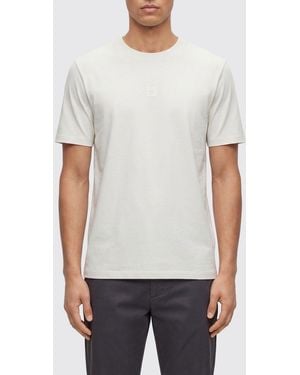 HUGO Cotton T-Shirt With Tonal Logo - White