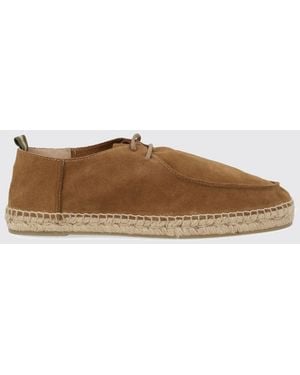 Castañer Ned Two-Tone Suede Cowhide Lace-Up Espadrilles - Brown