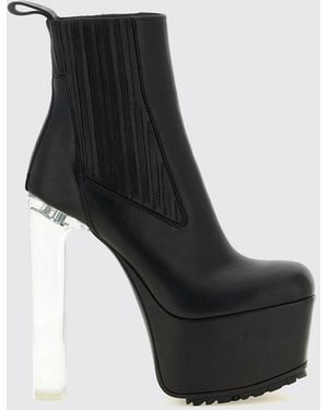 Rick Owens Kiss Chelsea-Boots Aus Leder Mit Hohem Absatz Und Plateausohle - Schwarz
