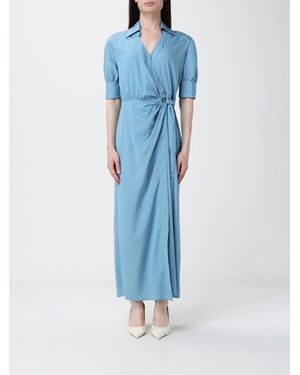 Pinko Striped Cotton Shirt Dress - Blue