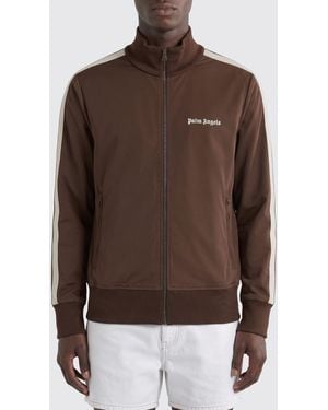 Palm Angels Acetate Zip Sweatshirt - Brown