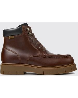 Camper Alaro Schnürstiefel Aus Glattleder Mit Gepolstertem Knöchel - Braun