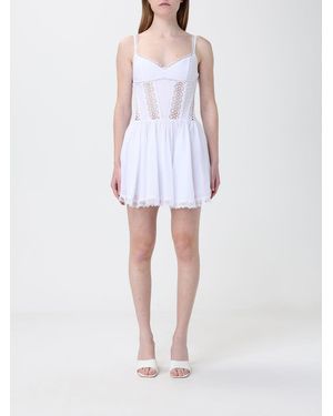 Charo Ruiz Gardenia Mini Cotton Blend Dress Ibiza - White