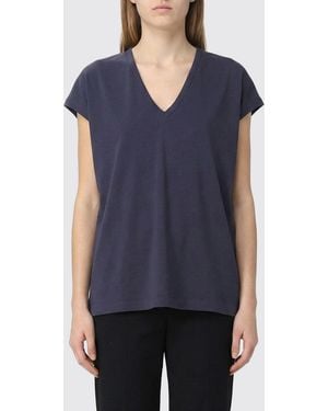 Dries Van Noten Basic Cotton V-Neck T-Shirts - Blue
