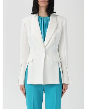 Pinko Single Breasted Crepe Blazer - White