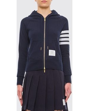 Thom Browne Cotton Hoodie - Blue