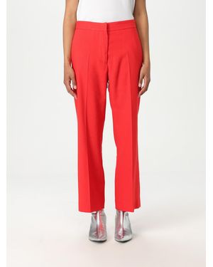 MSGM Cropped Wide Leg Pants - Red