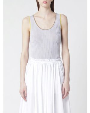 Roberto Collina Viscose Knit Top - White