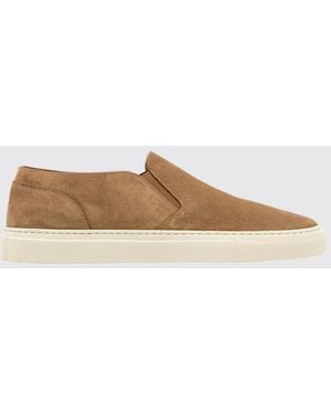 Buttero Suede Slip-On Trainers With Rubber Sole - White