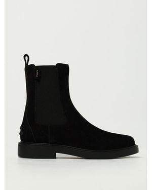Tod's Flat Ankle Boots - Black