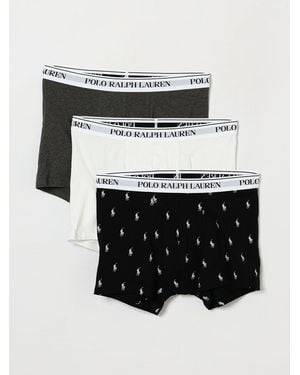 Polo Ralph Lauren Set Aus Drei Boxershorts Aus Stretch-Baumwolle Mit Logo-Bund - Weiß