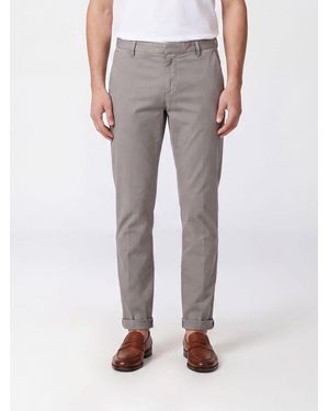 Dondup Pantaloni Chino Gaubert Slim Fit - Grigio