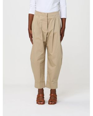 PT Torino Cotton Cropped Pants - Natural