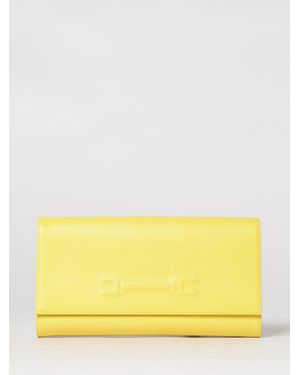 Elisabetta Franchi Embossed Logo Pouch - Yellow