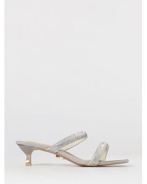 Twentyfourhaitch Aghiba Satin-Mules Mit Kristallen - Weiß
