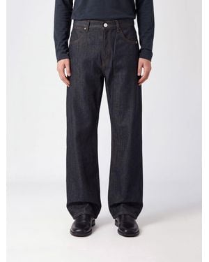 AMISH James Straight Fit Five-Pocket Jeans - Blue