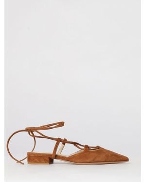Anna F. Suede Ballerina Flats - Brown