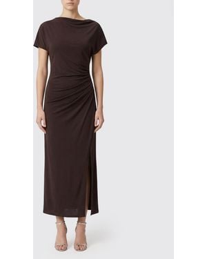 Erika Cavallini Semi Couture Viscose Midi Dress - Brown