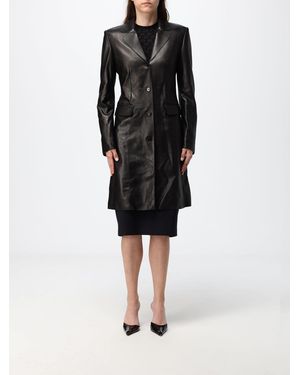 Gucci Chaqueta De Botonadura Sencilla En Piel De Cordero Lisa Con Corte Slim - Negro