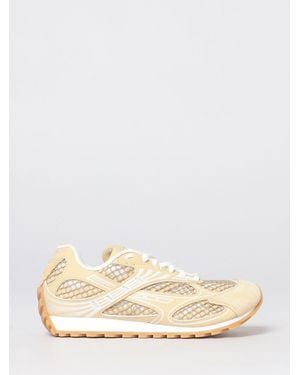 Bottega Veneta Orbit Mesh And Rubber Trainers - Natural