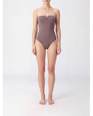 Eres Badeanzug Mit Tropfenausschnitt Und Schulterfreiem Design - Pink