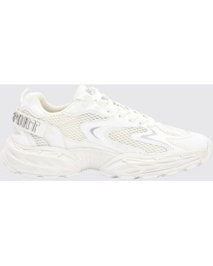 Philipp Plein Pulse X Mesh And Leather Trainers - White
