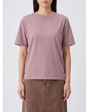 Maison Kitsuné Maison KitsunÉ Camiseta De Manga Corta De Algodón Con Logo Bordado - Rojo