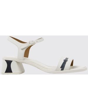 Camper Kora Trompe-L'Œil Print Leather Sandals - White