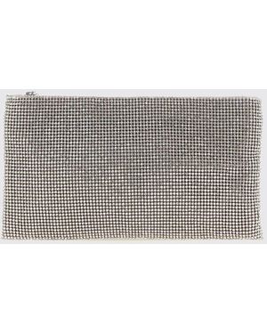 Benedetta Bruzziches Your Best Friend Rhinestone Mini Bag With Jeweled Strap - Gray