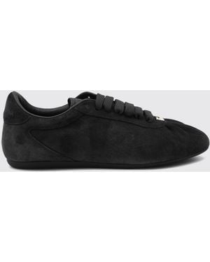 Dolce & Gabbana Dolce &Amp Gabbana Zapatillas Deportivas Bajas De Ante Con Logotipo Grabado - Negro