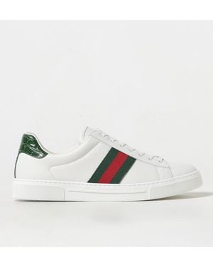 Gucci Ace Leder Low-Top Sneakers - Weiß