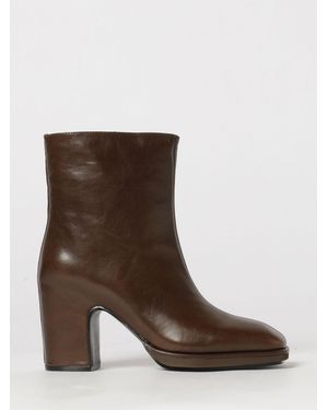 Paloma Barceló Arya Nappa Ankle Boots With High Block Heel - Brown