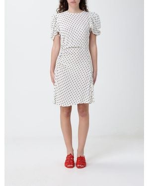 Mar De Margaritas Printed Viscose Mini Dress - White