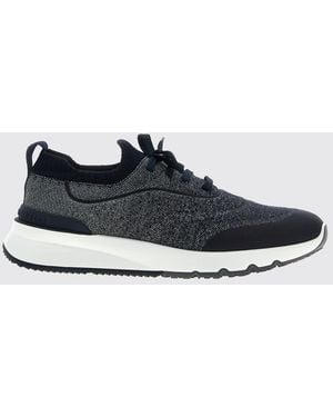 Brunello Cucinelli Crochet Knit Trainers - White