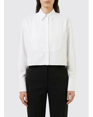 Ermanno Scervino Cotton Shirt With Bib - White