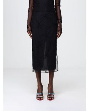 Blumarine Stretch Jersey Midi Skirt - Black