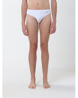 EA7 Polyester Brief Swimsuit - White
