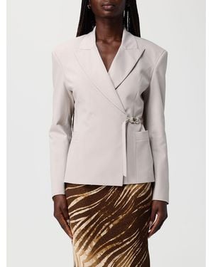 Just Cavalli Polyester Blazer With Ribbon - Natural