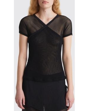 Paloma Wool Short-Sleeve V-Neck Top - Black