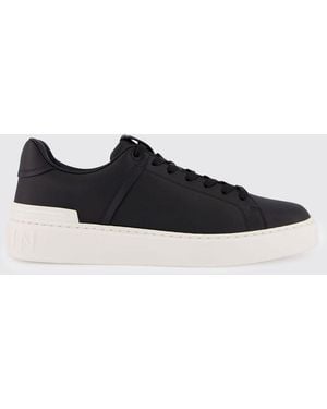 Balmain B-Court Leather Trainers - White