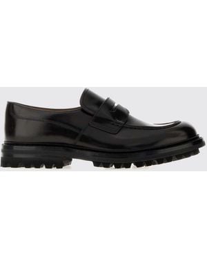 Church's Brushed Calfskin Penny Loafers With Saddle Strap And Raised Apron Toe - White
