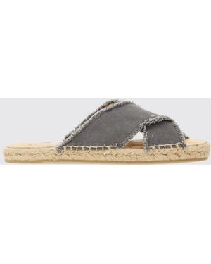 Castañer Catalina Crossstrap Espadrille Slides - Grey